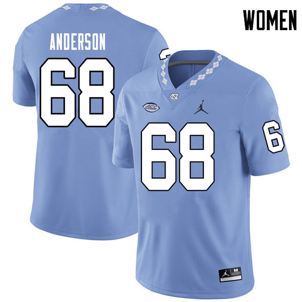 Jordan Brand Women #68 Brian Anderson North Carolina Tar Heels College Football Jerseys Sale-Carolin